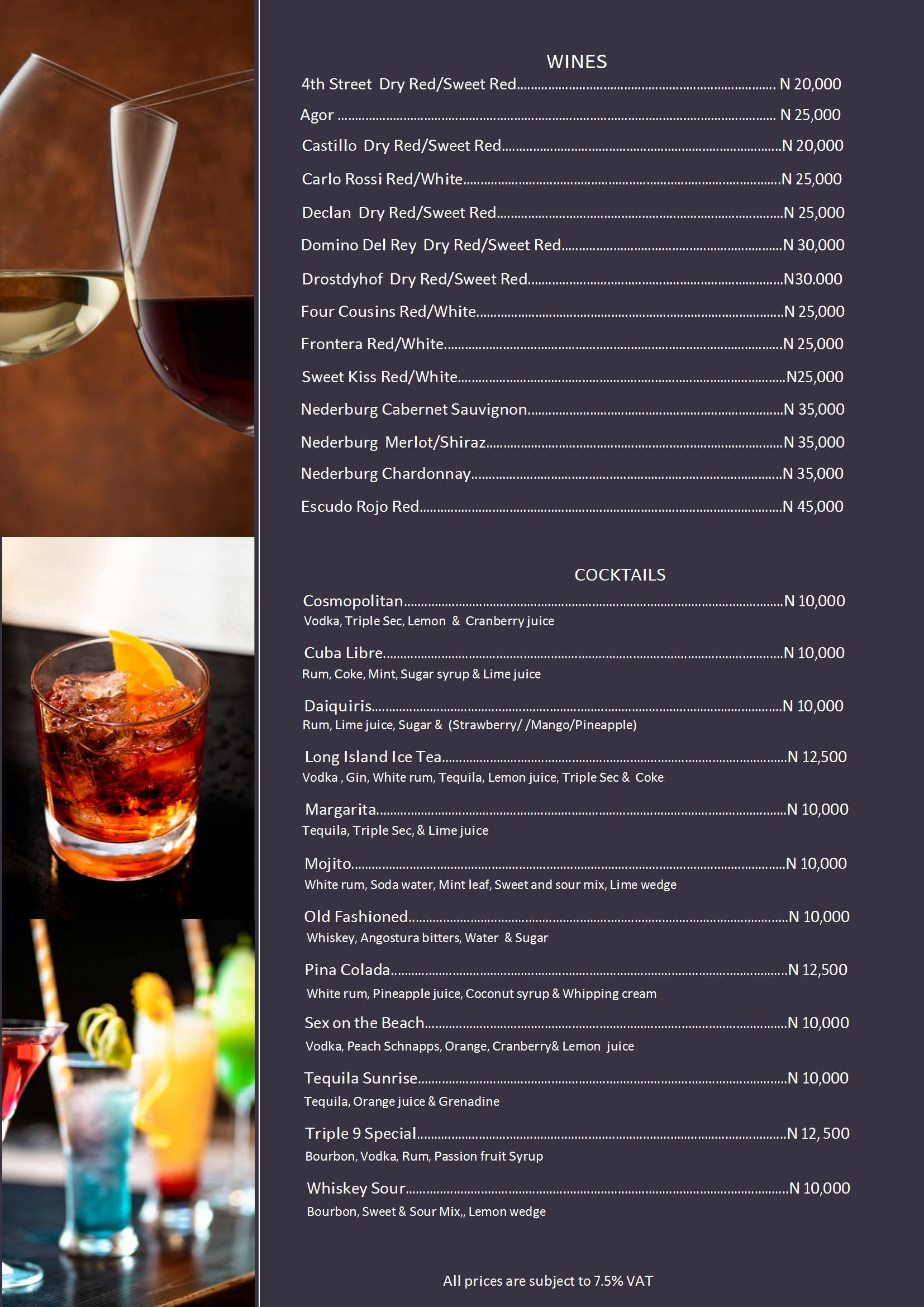 Cocktails — visual preview