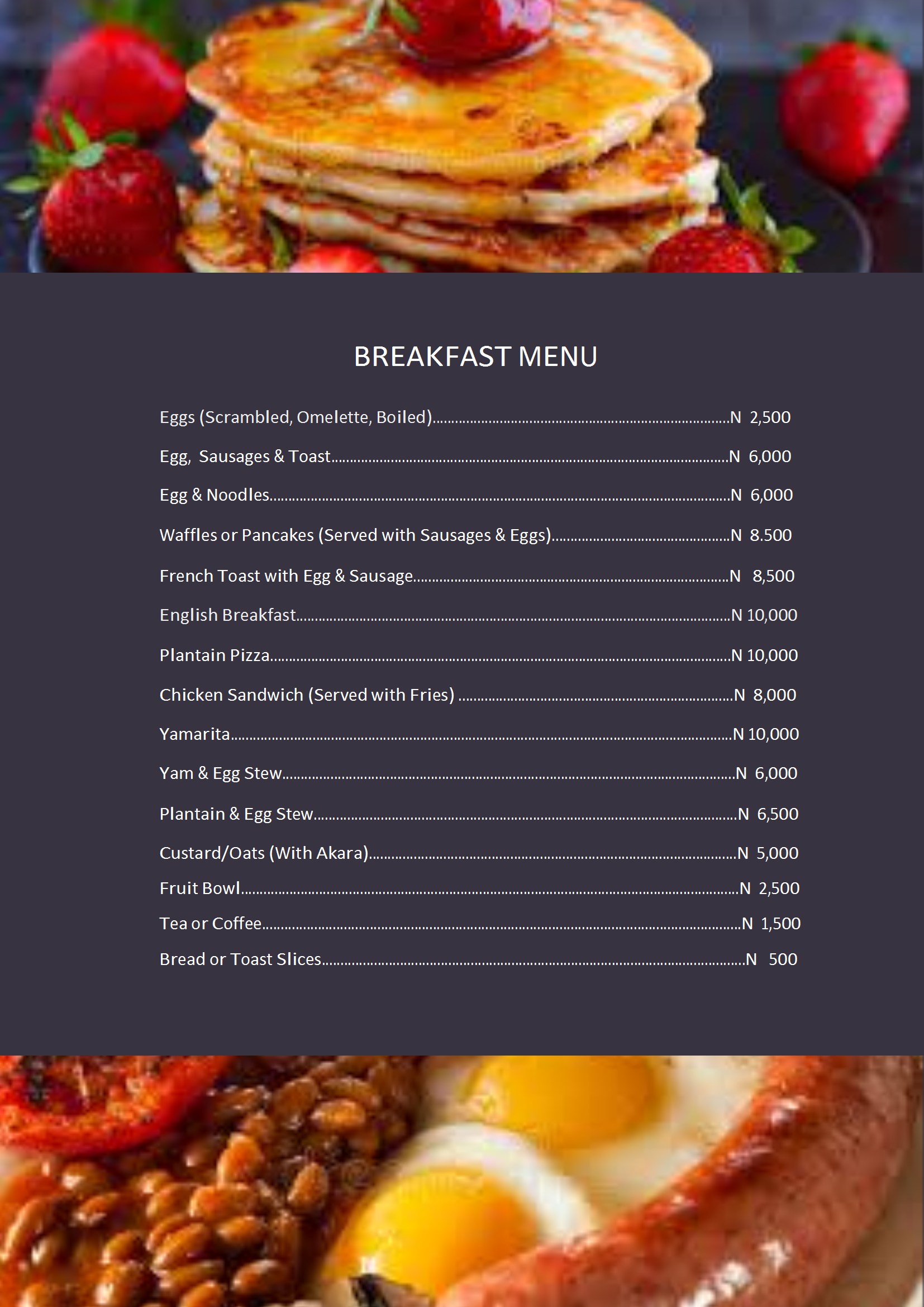 Breakfast — visual preview